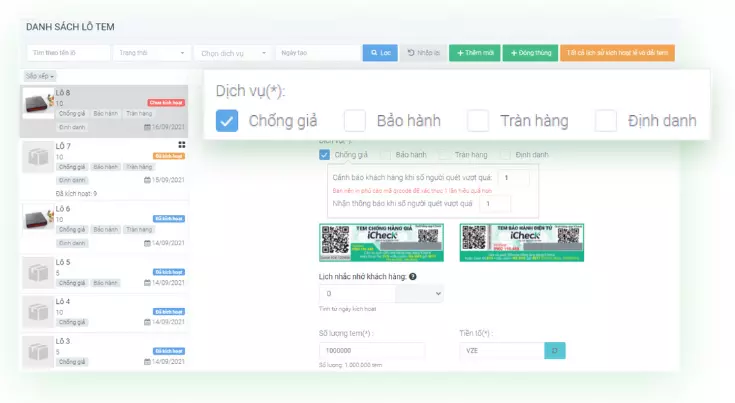 Ảnh quản lý tem
